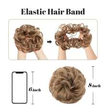 Synthetic Messy Hair Piece Daily Use Chignon Scrunchies Fake Elastic Hairpiece Blonde Brown Donut Bun For Women