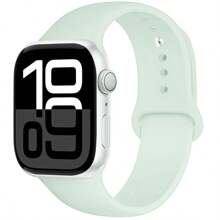 1 Stück Silikon Sport Armband kompatibel mit Apple Watch Bändern 38mm 40mm 41mm 42mm 44mm 45mm 46mm 49mm für Frauen Männer, weiches wasserdichtes Armband kompatibel mit Apple Watch Series 10 9 8 7 6 5 4 3 2 1 SE Ultra