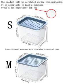 Set de 2 cajas de almacenamiento herméticas y transparentes con asas para el refrigerador, en estilo cajón de plástico para guardar granos, nueces, cereales, huevos, alimentos, frutas y verduras, aderezos para ensaladas, para uso al aire libre y camping