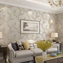 Flower Tree Country Pastoral 3D Retro Vintage Style Bedroom Living Room TV Background  Cafe Hotel 1.7ft * 31.16ft Non-Woven Non-Pasted Wallpaper
