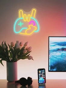 1 pièce Enseigne néon lumineux à suspendre, lampe de décoration LED. Convient pour la chambre d'homme, la salle de jeux, la grotte du gamer, la salle de jeux, en cadeau, décoration de pièce