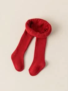 1 Pair Children's Warm & Breathable Tights - Thick Soft Terry Cloth, Stretchy Fitted, Autumn/Winter
