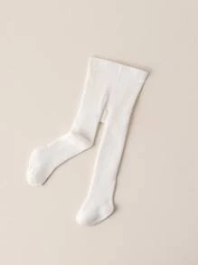 1 Pair Children's Warm & Breathable Tights - Thick Soft Terry Cloth, Stretchy Fitted, Autumn/Winter