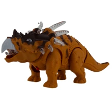 Styracosaurus Dinosaur Walks, Emits Sound, Light And Roar 26cm - Burnt Orange - View 1