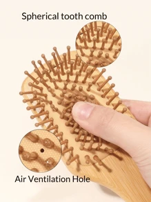 1pc Personalized Engraving Combs Custom Bridal Comb Bridesmaid Proposal Gift Custom Name Massage Combs Gift For Maid Of Honor Bridal Shower Bachelorette Party Detangling Comb, Bamboo Hairbrush, Keepsake - Multicolor - View 8