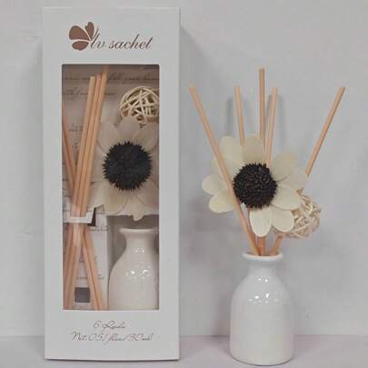 1set Flameless Home Fragrance Diffuser Set, Long-Lasting Scent For Bedroom, Study, Bathroom, Living Room,Aromatherapy,House Freshener,Diffuser,Christmas Gifts,Lavender, Rose, Ocean, Jasmine, Lily, Osmanthus