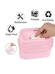 1pc Car Garbage Can With Cover Side Hanging Trash Bin, Includes Garbage Bags, Cute & Practical Car Trash Can And Liners