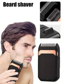 HIENA Conjunto profesional de 1/2/3 piezas de recortadora eléctrica para el cabello de hombre HIENA - Recargable por USB, recortadora inalámbrica de barba y kit de peinado, opción de barbero y estilista, regalo perfecto para el Día del Padre, regalo navideño