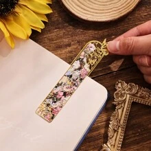1pc Metal Hollow Bookmarks Clip ,Golden Hollow Bulk Bookmark Van Gogh Oil Painting Theme Book Mark Bookmarks Art Aesthetic Window Shapes Back To School For Book Lovers Writers Readers Reading School & Office Work - one-size - View 11
