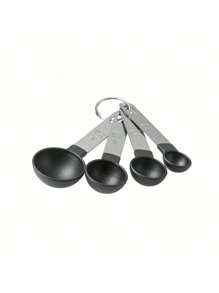 4/8pcs/Set Stainless Steel Handled Multi-Functional Plastic Measuring Spoons, Measuring Cups, Scaled Measuring Spoons Set, Cooking And Baking Tool, Essential Kitchen Gadgets For Home And School