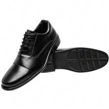 Men's Formal Military Leather Shoes Sport Slim Oxford - 黑色 - 查看 4