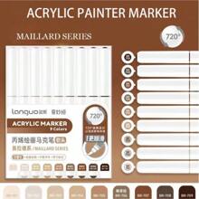 9/126 pièces Stylos de peinture acrylique vibrants - Embouts de brosse doux, à base d'eau, séchage rapide, pouvant être mélangés et résistants à la lumière - Idéal pour la peinture sur canevas, pierres, bois, verre, céramique, tissu, DIY, Halloween et idées de cadeaux de Noël pour la rentrée scolaire