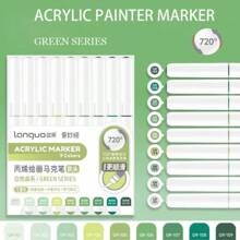 9/126 pièces Stylos de peinture acrylique vibrants - Embouts de brosse doux, à base d'eau, séchage rapide, pouvant être mélangés et résistants à la lumière - Idéal pour la peinture sur canevas, pierres, bois, verre, céramique, tissu, DIY, Halloween et idées de cadeaux de Noël pour la rentrée scolaire