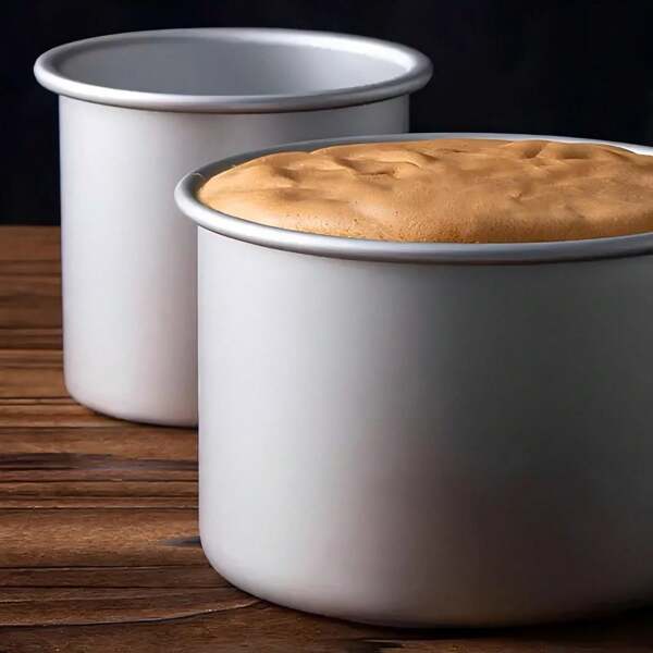 1 pièce/3 pièces, Moule à gâteau à fond rond surélevé, Ustensile de cuisson, Aluminium anodisé antiadhésif, Pinceau à huile, Râcle, Cuisson maison, Fête, Anniversaire, Mariage, Cuisson de gâteau, Fournitures de cuisson de cuisine