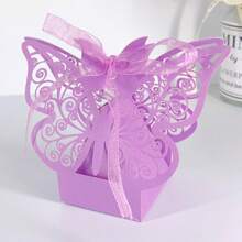50 piezas Caja de chocolate con forma de mariposa cortada con láser, caja de regalo con mariposa de unicolor, caja de caramelos para boda, bolsa de caramelos de regalo, embalaje de caramelos para fiesta en caja de papel con mariposa, precio talla grande bajo, suministros para pequeños negocios, caja de regalo, decoración de boda, boda, caja de regalo, suministros de boda