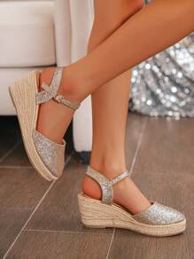New Fashion Casual/Vacation Style Versatile Comfortable Rope Sole Women Wedges & Platform Sandals