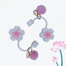 Bộ 2 nắp có ống hút, phù hợp với cốc thủy tinh 40oz, kiểu dáng tối giản hiện đại, họa tiết 26 chữ cái và hoa anh đào, chống rò rỉ, thích hợp cho sinh nhật, ngày Valentine, họp mặt gia đình và các dịp khác. - nhiều màu - Xem 5