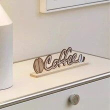 1 pieza Accesorio decorativo para el hogar de madera minimalista y creativo, adecuado para la entrada, la sala de estar, la cafetería, exhibición en la mesa - Caqui - Ver 3