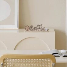 1 pieza Accesorio decorativo para el hogar de madera minimalista y creativo, adecuado para la entrada, la sala de estar, la cafetería, exhibición en la mesa - Caqui - Ver 5