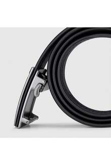 WilliamPOLO Automatic Buckle Faux Needle Buckle Belt For Men, 2025 New Style, Birthday Gift For Boyfriend/Husband - [Non-Adjustable, Please Check Size] - Gun Color- - View 6