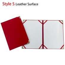 1pc Signing Contract A3 A4 Art Paper Hardcover Hosted Speech Plush Surface PU Leather Certificate Protector Thicken Poetry Reading Certificate Cover File Page Folder