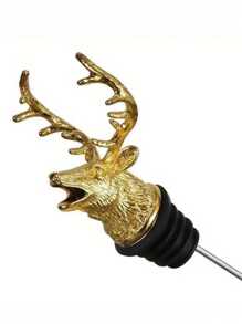 Deer Head Shape Embossed Champagne Whiskey Decanter, Suitable For Kitchen, Dining, Party, Holiday Celebration, Wedding, Ideal Gift For Men