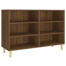 Stylish Brown Oak Look Sideboard Storage Cabinet 10350x700 Mm Wooden Furniture Piece - 棕色 - 查看 2