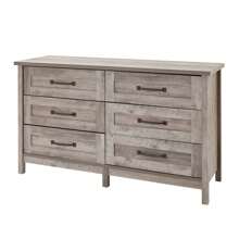 Cómoda Moderna de Granja de 6 cajones de Better Homes & Gardens, acabado rústico blanco, nuevas llegadas - Gris - Ver 7