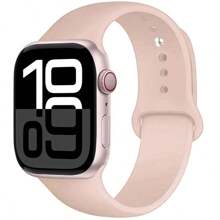 1 Stück Silikon Sport Armband kompatibel mit Apple Watch Bändern 38mm 40mm 41mm 42mm 44mm 45mm 46mm 49mm für Frauen Männer, weiches wasserdichtes Armband kompatibel mit Apple Watch Series 10 9 8 7 6 5 4 3 2 1 SE Ultra