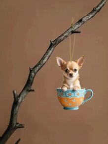 1 Mặt dây chuyền trang trí hình chú chó Chihuahua dễ thương. Thích hợp làm mặt dây chuyền móc chìa khóa, mặt dây chuyền trang trí nội thất xe hơi và mặt dây chuyền ba lô. Mặt dây chuyền trang trí dành cho người yêu thú cưng. - Nhiều màu - Xem 2