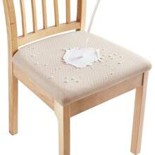 1pc Waterproof Dining Chair Cover, Stretch Jacquard Removable And Washable Chair Protector Cover, Suitable For Kitchen, Hotel, Restaurant Home Decor