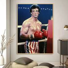 1 件无框墙面艺术海报 1 件洛奇巴尔博亚海报 海报艺术印刷品酒吧客厅家具装饰流行 - 彩色 - 查看 15