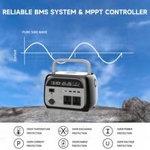 UAPOW Portable Power Station 345Wh LiFePO4 Battery - Solar Generator With 600W AC Output For Home Use Camping Travel RVs Emergencies Suitable For Outdoor Play, Gifts For Family, Friends, Birthday, Christmas, Winter, New Year