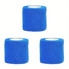 3pcs Set Self-Adhesive Elastic Bandages, Cohesive Non-Woven Sports Tape, Breathable & Stretchable Support, Suitable For All Ages, Non-Woven Fabric, Ideal For Running, Basketball, Soccer, Gym Workout - For Athletes Gym Accessories Sales Sports Tape