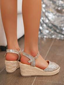 New Fashion Casual/Vacation Style Versatile Comfortable Rope Sole Women Wedges & Platform Sandals