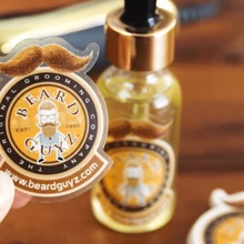 100 piezas de etiquetas adhesivas personalizadas de forma asimétrica de 1,0-2,0 pulgadas, transparentes, para embalaje de productos personalizables, decoración de regalos de boda y vacaciones - Extranjero - Ver 5