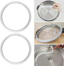 2 Pack 22cm Pressure Cookers, White Silicone Rubber Sealing Ring, Pressure Cooker Sealing Ring, Kitchen Utensils - 無色 - 查看 4