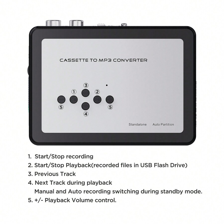 Cassette Player With USB, Able To Capture MP3 Audio And Convert