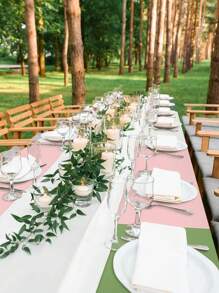 1pc/3pcs/4pcs/10pcs Black And Gold Disposable Plastic Tablecloth Rectangular Party Tablecloth Decor 137*274cm Gold Tabletop Cover, Suitable For Indoor Outdoor Birthday Wedding Anniversary Picnic Decoration - Multicolor - View 7