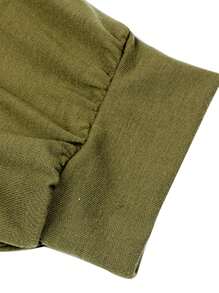 Women Tracksuits, Casual Sportswear Set Solid Color Long Sleeve O-Neck Pullover+Drawstring Trousers Lady Spring Tracksuit Outfit - Army Green - View 8