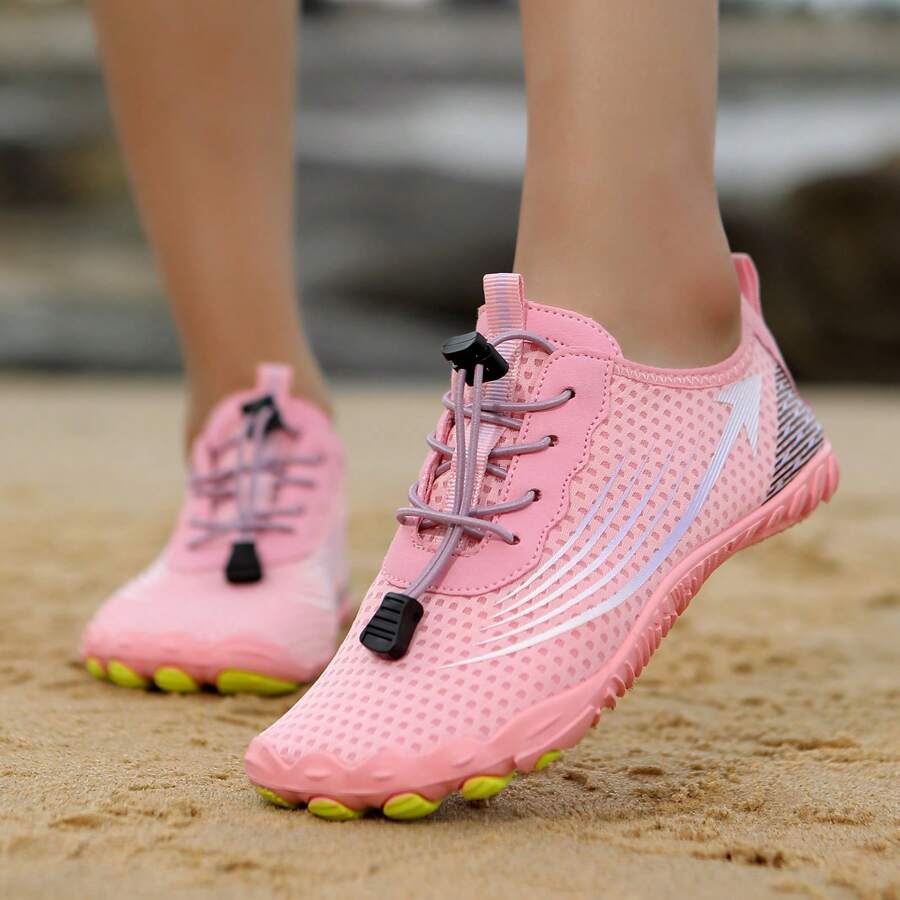 男女通用粉色水鞋，轻便防滑，女士夏季鞋，户外女鞋，速干水鞋，适合沙滩、徒步、涉水，也适合钓鱼、游泳、冲浪、划船、海滩度假、露营、派对等场合。