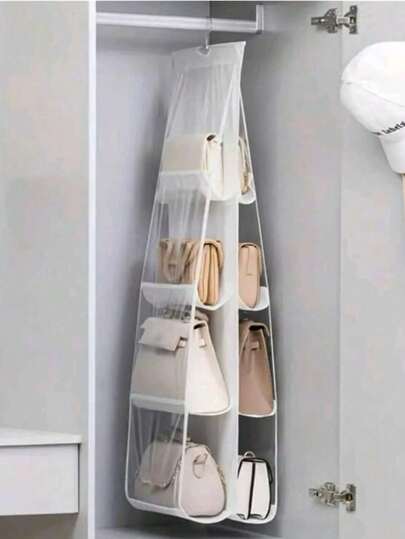 1 Peça, Organizador Vertical de Bolsas com 6/8 Bolsos Transparente, Prateleira Suspensa de Armazenamento de Bolsas, Organizador de Armário, Economizador de Espaço, para Quarto, Organizador, Organizador, Armazenamento Doméstico, Camisa Branca para Mulheres, Calças Pretas para Mulheres, Roupas de Inverno para Senhoras, Vestido, Roupas de Inverno para Senhoras, Vestidos Elegantes para Mulheres, Camisa Branca para Senhoras, Manga Longa, Macacão Branco para Mulheres, Vestidos de Primavera para Mulheres, Looks de Primavera para Mulheres, Primavera, Roupas de Primavera, Minimalista, Tops de Verão