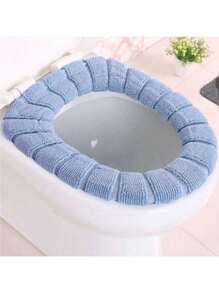 1 件装通用马桶盖加厚垫，适合四季，有浅粉色、浅蓝色、浅绿色和卡其色可选，浴室装饰夏季