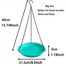 Outdoor Bird Bath, New Hanging Bird Feeder & Birdbath For Balcony, Garden, Yard, Dual Use Design, 2-In-1 Bird Feeding & Bathing, Decor For Garden & Villa, Hang On Tree Or Stand, Birdwatching, Multi-Color Available