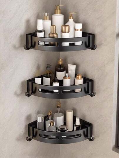 1 szt. Stal nierdzewna, montowany na ścianie, regał łazienkowy (losowy wzór haka)