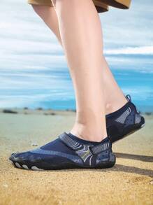 男女通用赤脚水鞋，适合游泳、海滩、泳池、运动、水上活动 - 藍色 - 查看 4