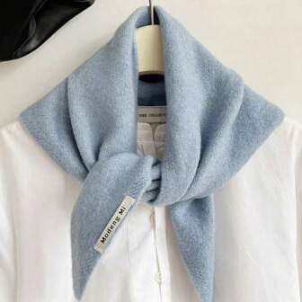 Wool Knitted Triangular Scarf Warm Warm Shawl New Triangle Knit Scarves Winter