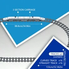 3 Carriages/36.85in/1065PCS Electric STORY City Cargo Train Building Set, BNSF/FU-HSING/CRH High-Speed Rail Freight Trains Model, Steam Locomotive Train Building Blocks Toys, Gift Trains For Boys&Girls Kids