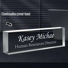 Custom Engraved Acrylic Name Plate For Desk,-37styles,Desk Name Plate Personalized, Office Desk Decor For Women Men, Acrylic Desk Accessories, Office Gifts For Boss, Employee Appreciation Gifts,Ideal For Boss, Teacher, Coworker Appreciation Gifts,Personalized Office Decor, Ideal Gift For Bosses, Teachers, Lawyers, Doctors & Colleagues - Perfect For Housewarming, Christmas, Thanksgiving, Personalized Gifts, Holiday Gifts - Multicolor - View 2