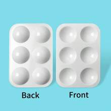 3/8pcs Reusable Painting Palette, 6-Well Rectangular Watercolor Paint Tray, Oil Paint Mixing Trays - Multicolor - View 9
